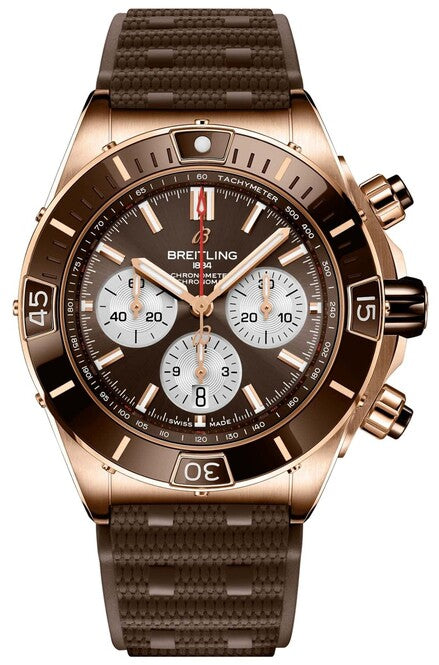 Breitling Chronomat Brazowy 44mm Zloto czerwone