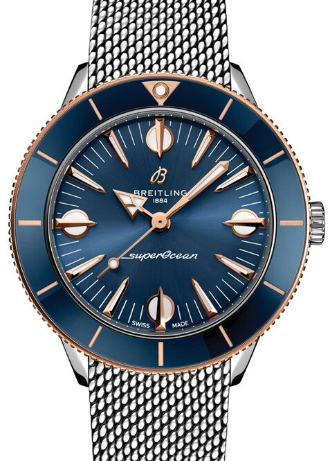 Breitling Superocean Heritage Niebieski 38 mm Zloto/Stal