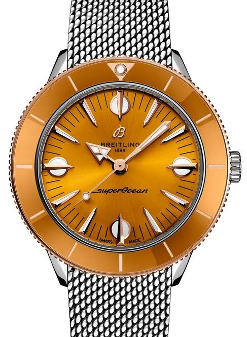 Breitling Superocean Heritage Pomaranczowy 38 mm Stal
