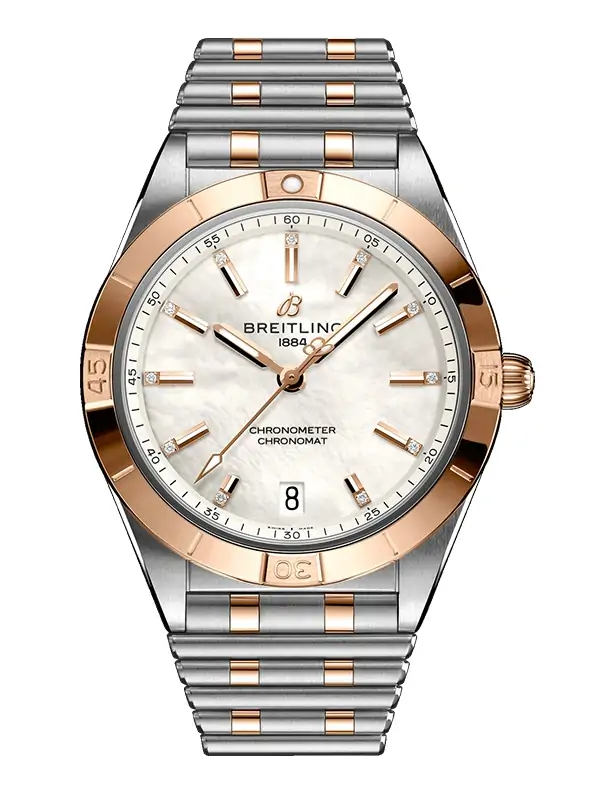 Breitling Chronomat Masa perlowa 36mm Zloto/Stal