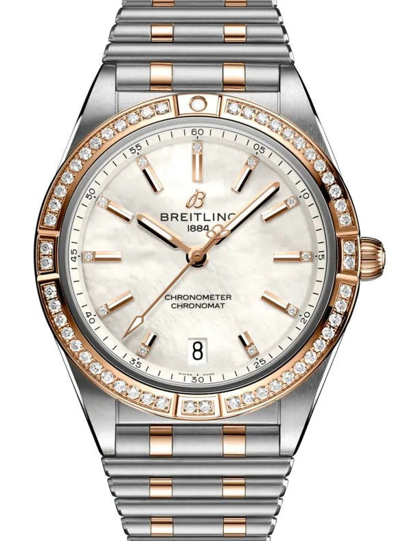 Breitling Chronomat Masa perlowa 36mm Zloto/Stal