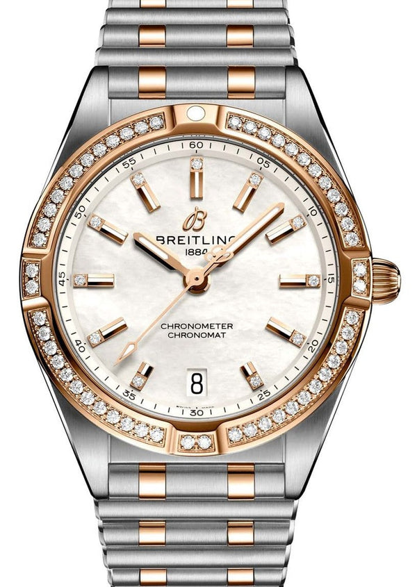 Breitling Chronomat Masa perlowa 32mm Zloto/Stal