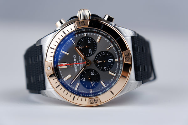 Breitling Chronomat Szary 42 mm Złoto/Stal