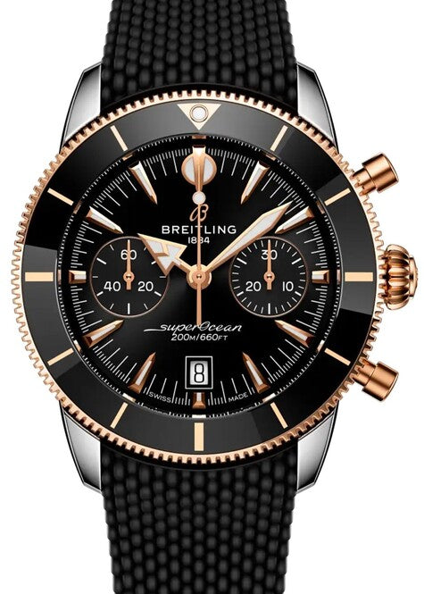 Breitling Superocean Heritage Czarny 42 mm Zloto/Stal