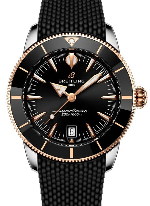 Breitling Superocean Heritage Czarny 42 mm Zloto/Stal