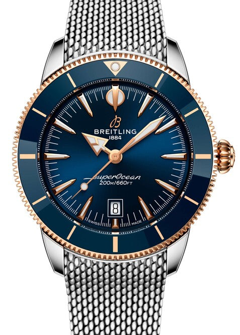 Breitling Superocean Heritage Niebieski 44 mm Zloto/Stal