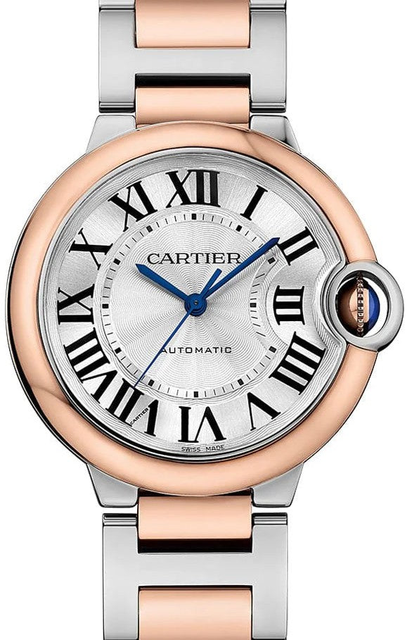 Cartier Ballon Bleu Srebrny 36 mm Zloto/Stal