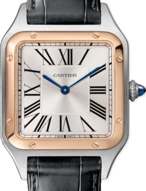 Cartier Santos Dumont Srebrny 43.5 mm Zloto/Stal