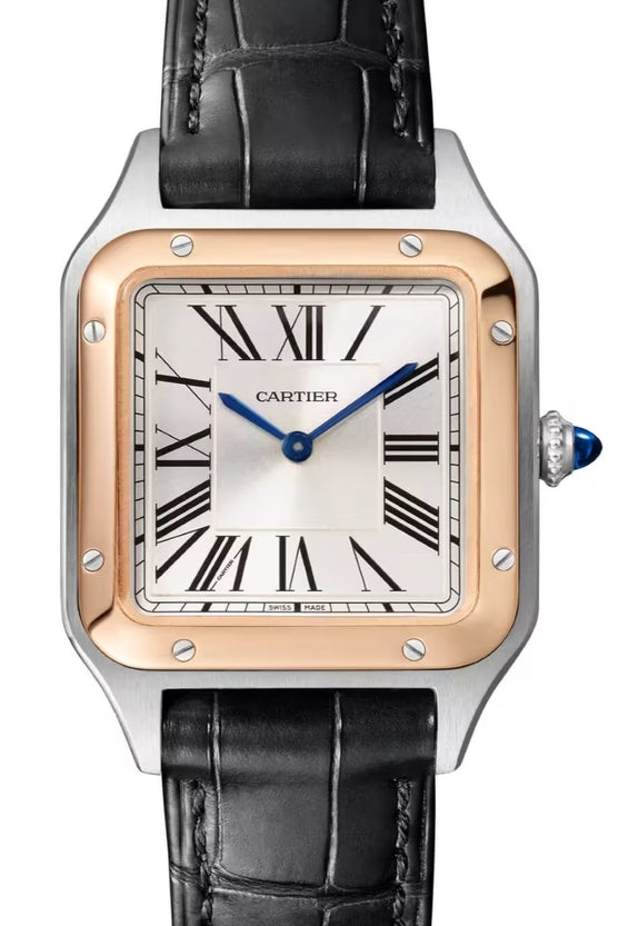 Cartier Santos Srebrny 38 mm Stal