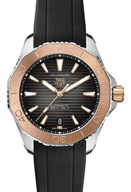 TAG Heuer Aquaracer Czarny 40 mm Zloto/Stal