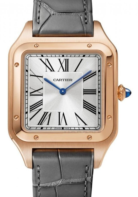 Cartier Santos Dumont Srebrny 39.8 mm Zloto rozowe