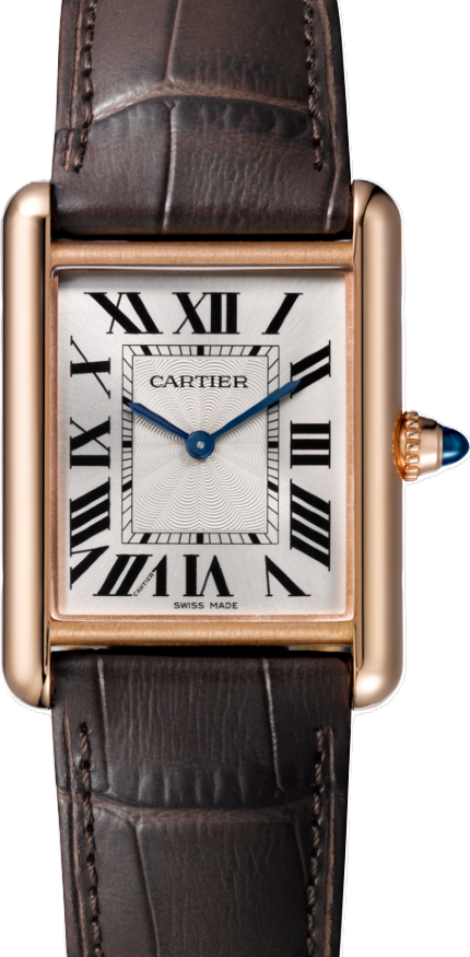 Cartier Tank Louis Cartier Srebrny 33.7 mm Zloto rozowe