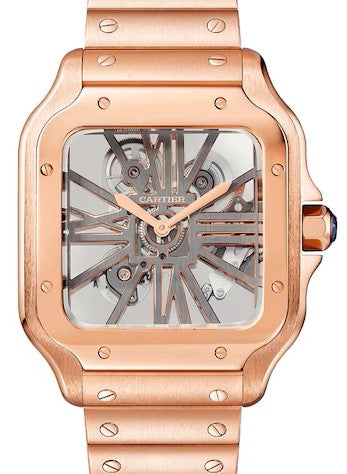 Cartier Santos Szkieletowany 40 x 47 mm Zloto rozowe