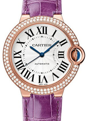 Cartier Ballon Bleu Srebrny 36 mm Zloto rozowe