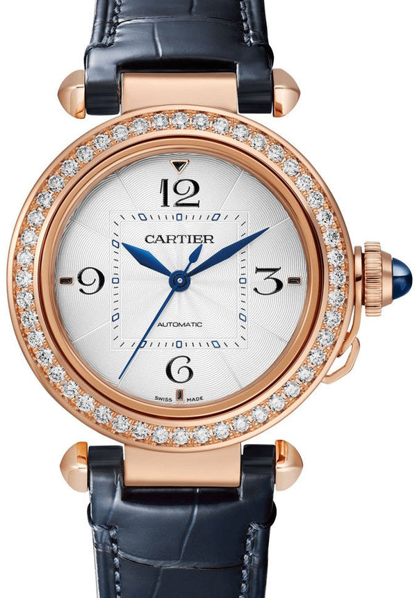 Cartier Pasha Srebrny 35 mm Zloto rozowe