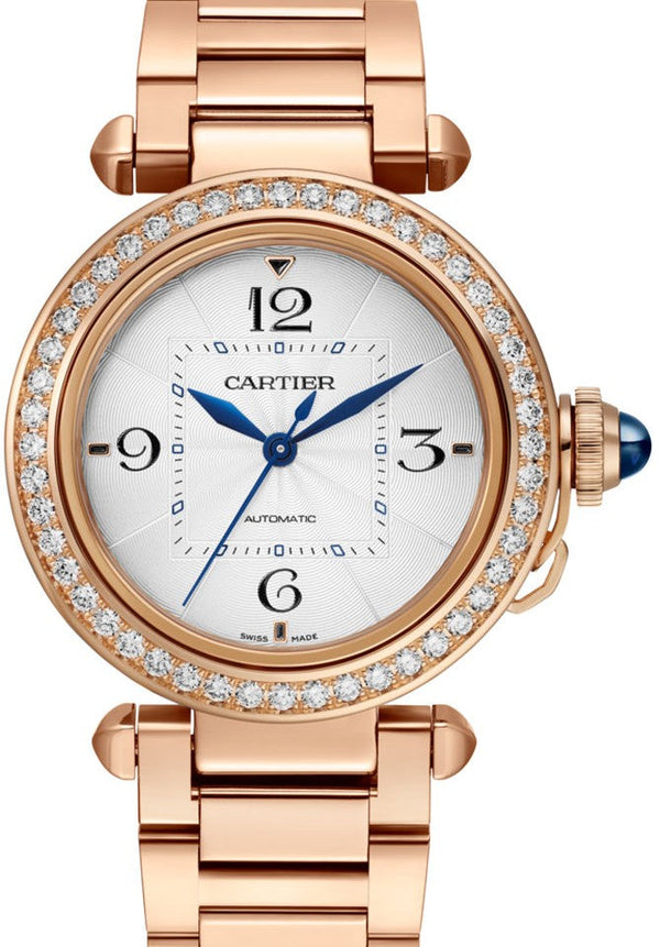 Cartier Pasha Srebrny 35 mm Zloto rozowe