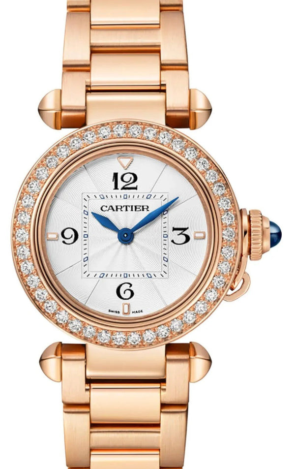 Cartier Pasha Srebrny 30 mm Zloto rozowe