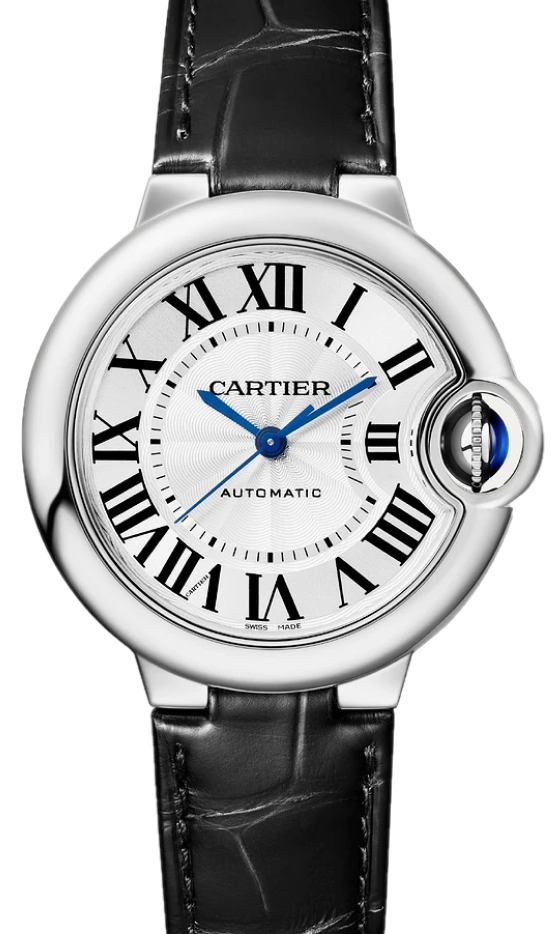 Cartier Ballon Bleu Srebrny 33 mm Stal
