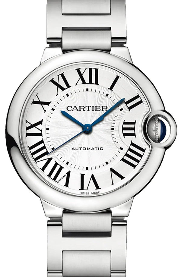 Cartier Ballon Bleu Srebrny 36 mm Stal