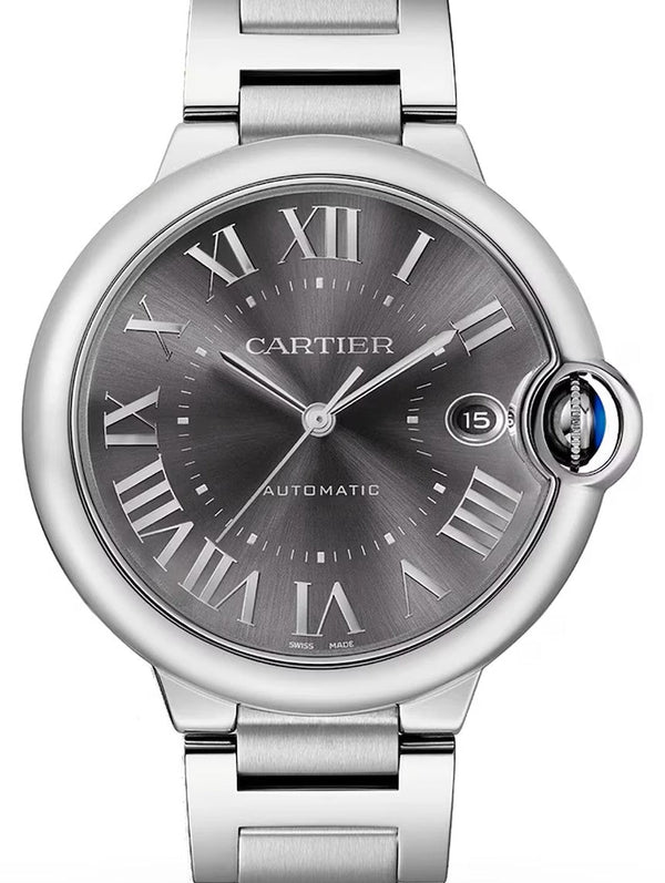 Cartier Ballon Bleu Szary 40 mm Stal