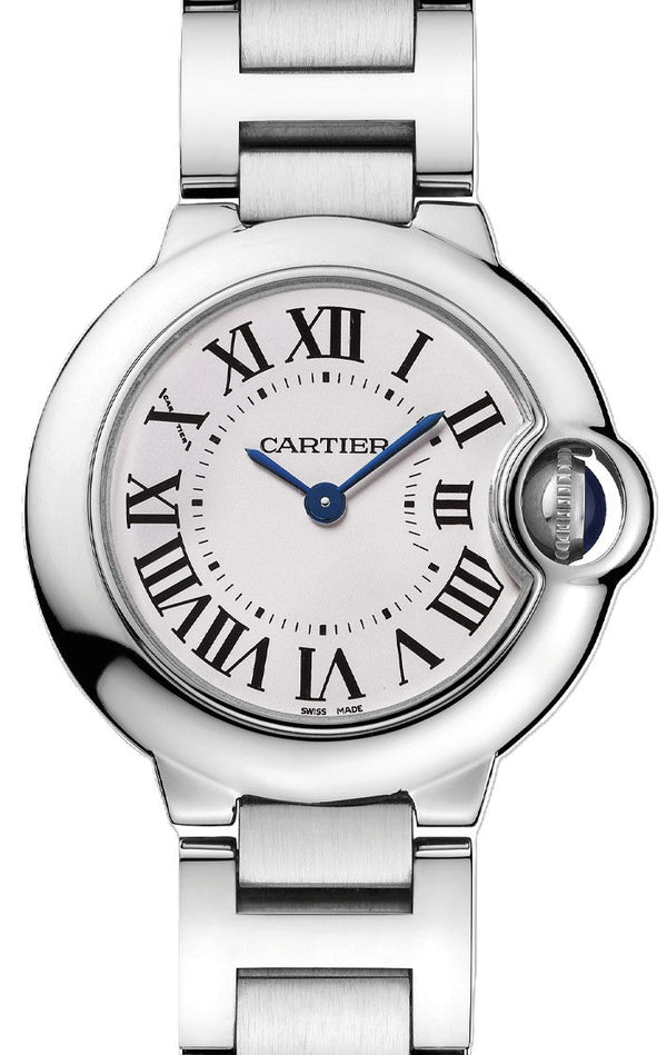 Cartier Ballon Bleu Srebrny 28 mm Stal