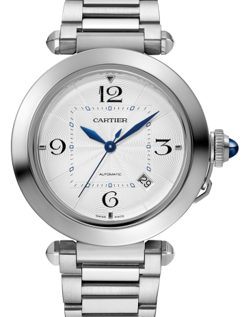 Cartier Pasha Srebrny 41 mm Stal