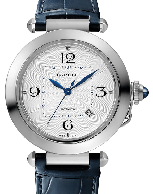Cartier Pasha Srebrny 41 mm Stal