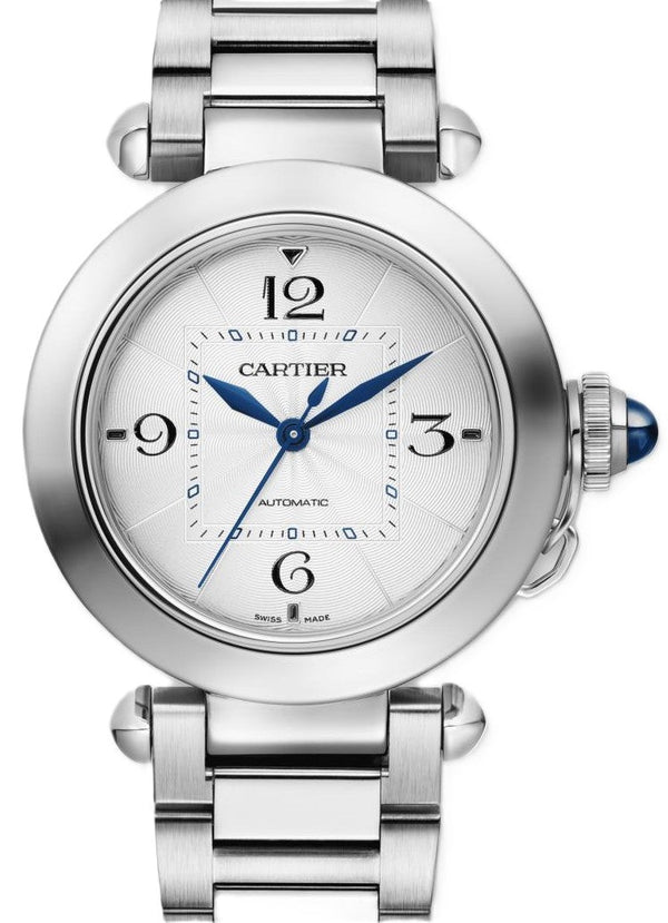 Cartier Pasha Srebrny 36 mm Stal
