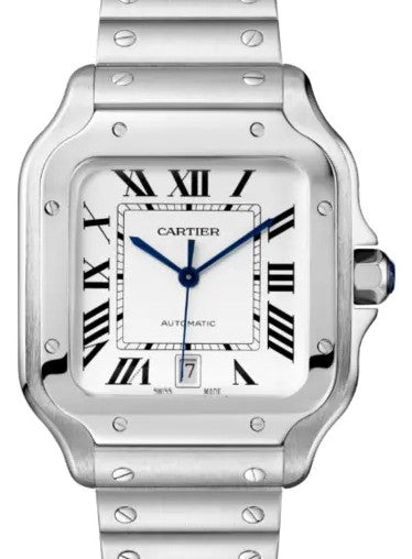 Cartier Santos Srebrny 39.8 mm Stal