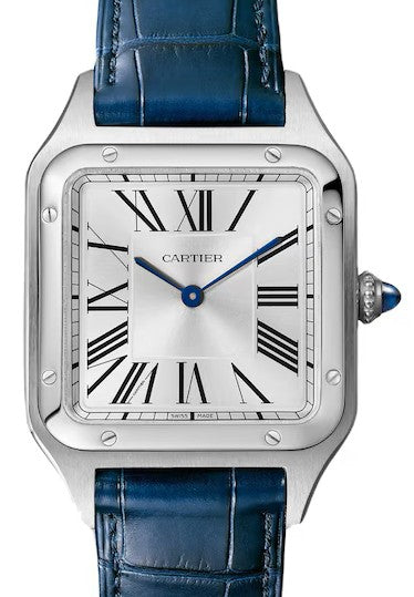 Cartier Santos Srebrny 43.5 mm Stal