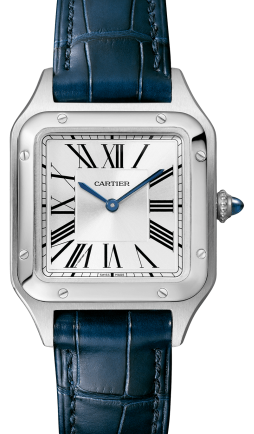 Cartier Santos Dumont Srebrny 38 mm Stal