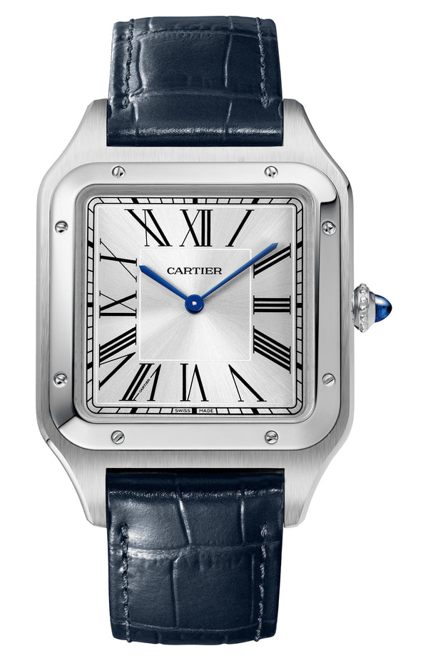 Cartier Santos Dumont Srebrny 46.6 mm Stal