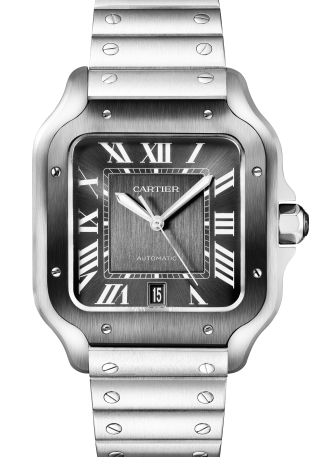 Cartier Santos Szary 39.8 mm Stal