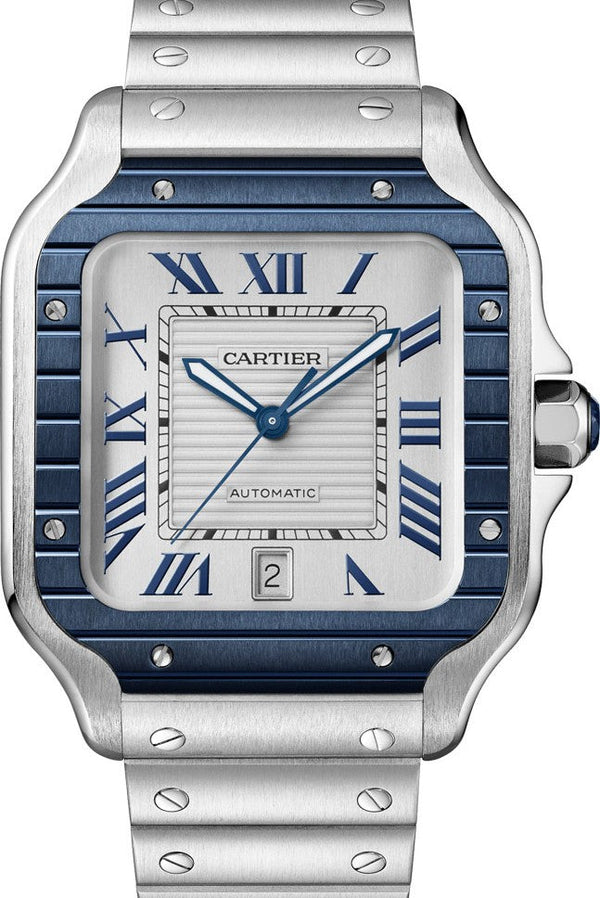 Cartier Santos Srebrny 40 mm Stal