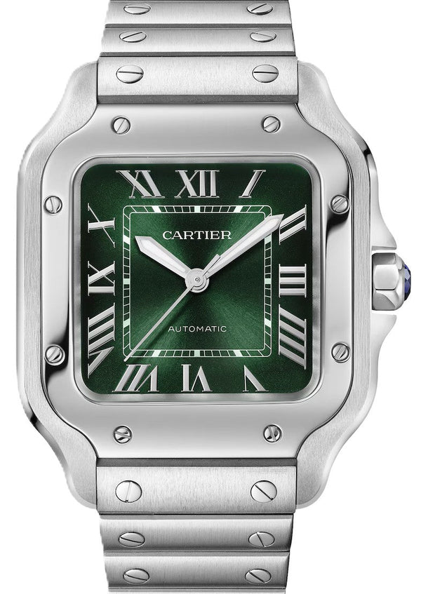 Cartier Santos Zielony 35.1 mm Stal