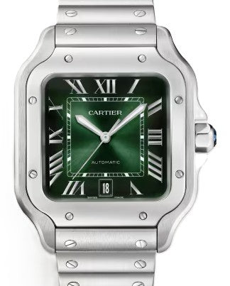 Cartier Santos Zielony 39.8 mm Stal