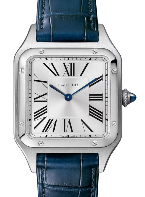 Cartier Santos Srebrny 44 mm Stal