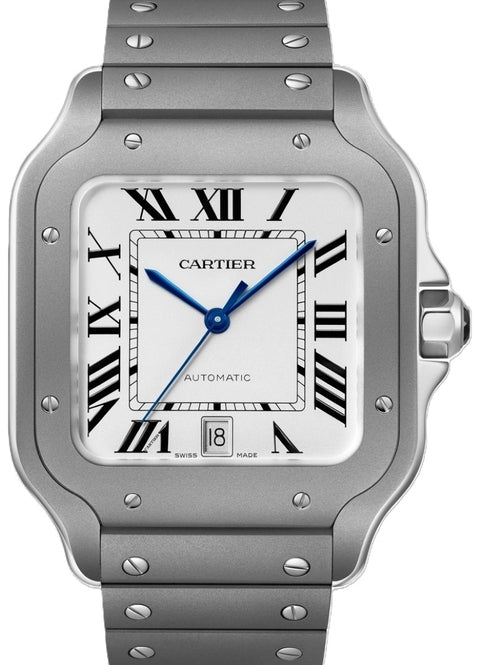 Cartier Santos Srebrny 40 mm Tytan