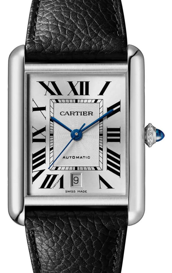 Cartier Tank Srebrny 41 mm Stal