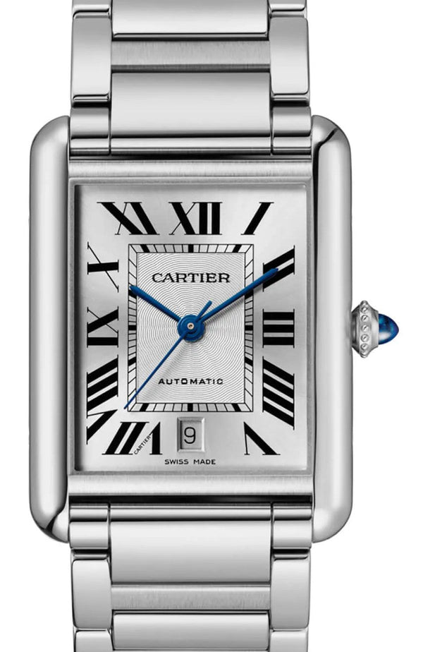 Cartier Tank Srebrny 41 mm Stal