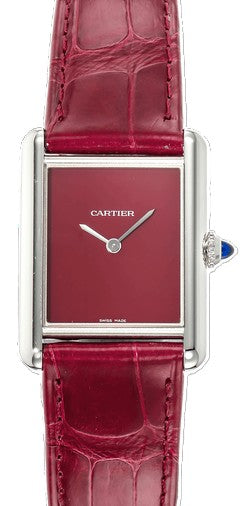 Cartier Tank  Czerwony 33.7 x 25.5 mm Stal