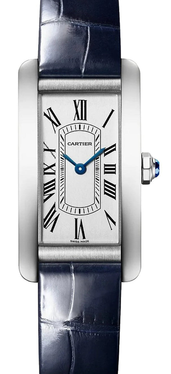 Cartier Tank Américaine Srebrny 35.4 X 19.4 mm Stal