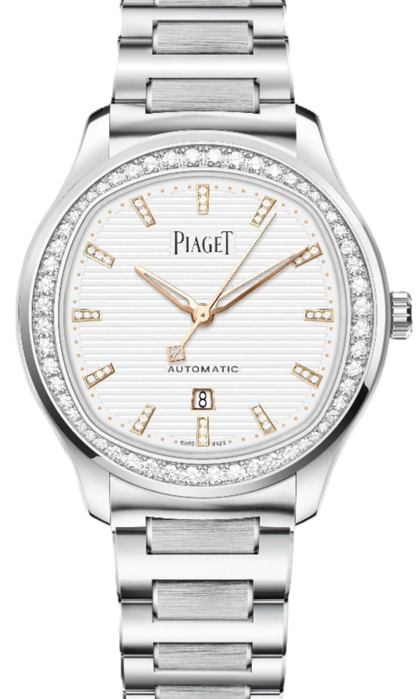 Piaget Polo Biały 36 mm Stal