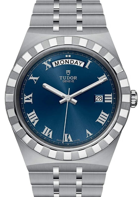 Tudor Royal Niebieski 41 mm Stal