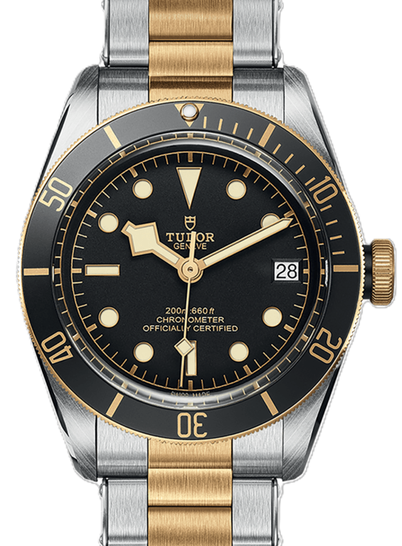 Tudor Black Bay Czarny 41 mm Złoto/Stal